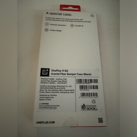 OnePlus 11 5G Aramid Fiber Bumper Case (Black) Phone Case New - Picture 5 of 13